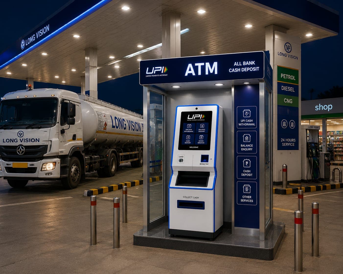 DONEZO ATM installed at a petrol bunk