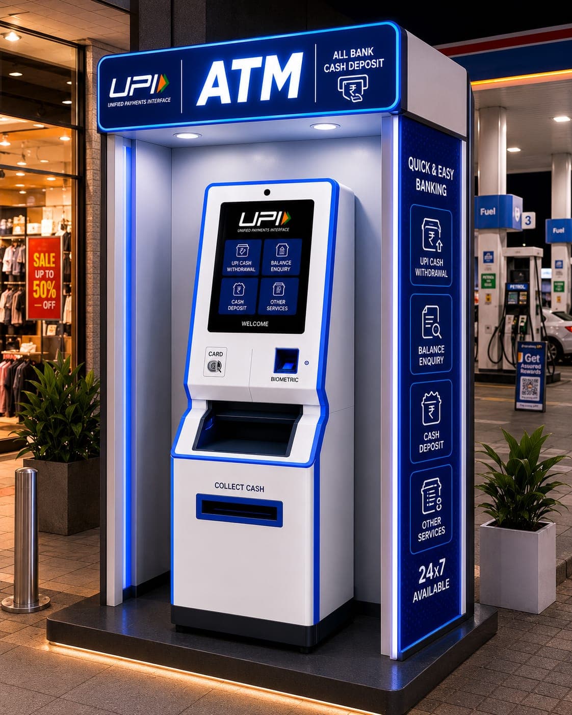 DONEZO partner serving a customer from a local fintech shop